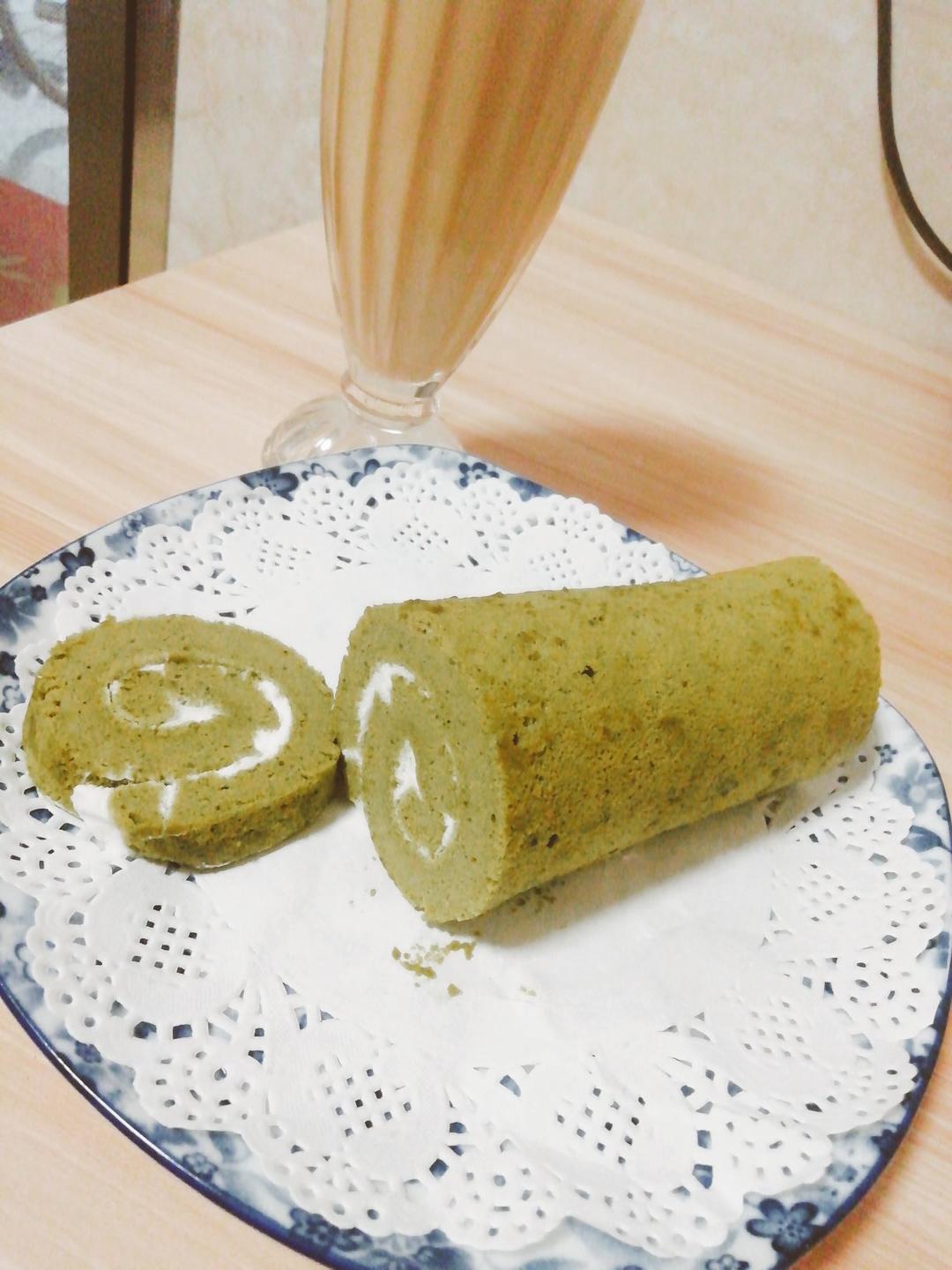 抹茶红豆蛋糕卷