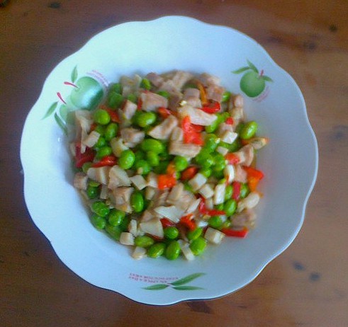 毛豆炒肉丁