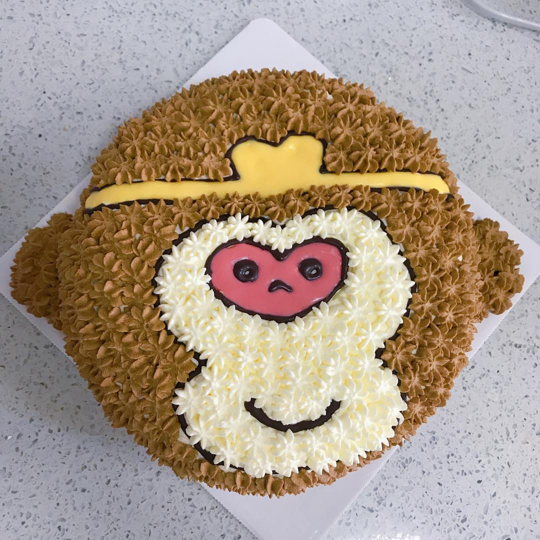 思念是一种饼_做的卡通猴蛋糕