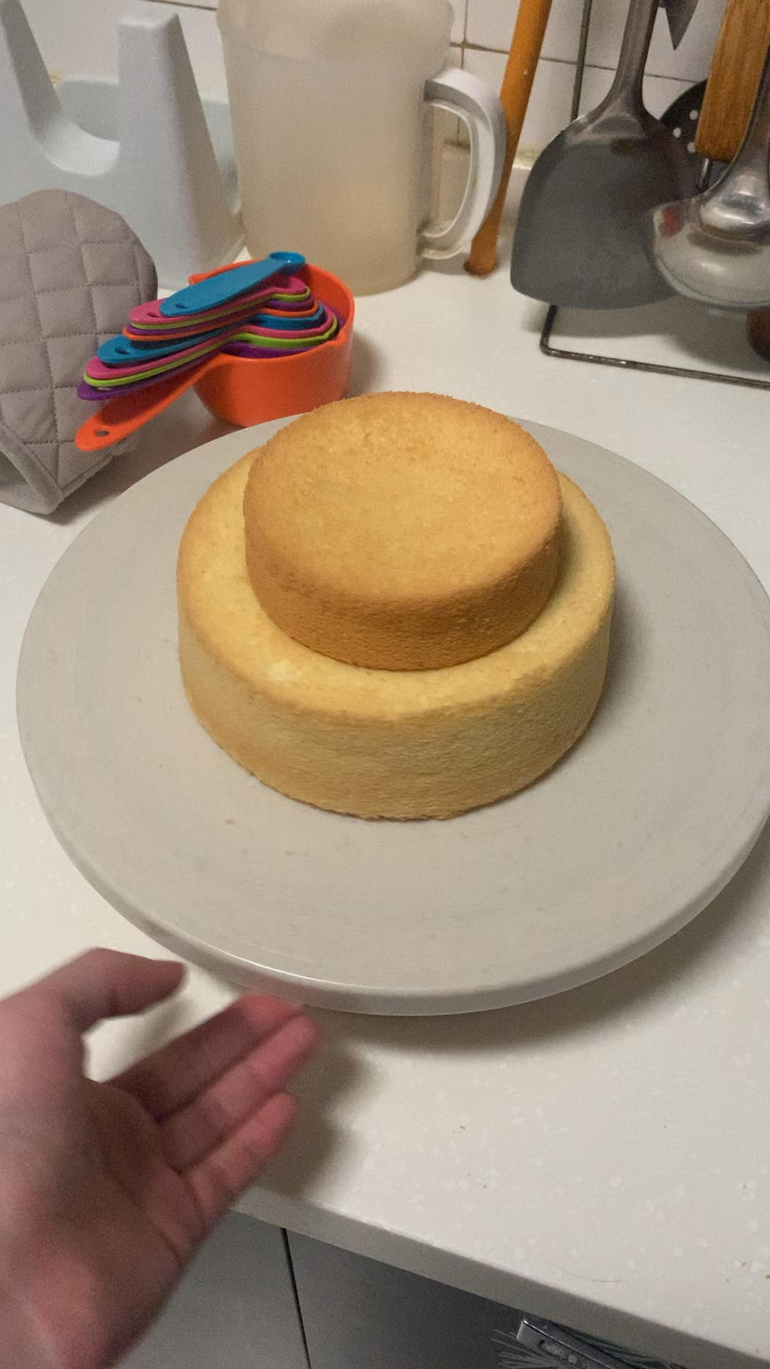 6寸戚风蛋糕胚 不回缩不塌陷0失败