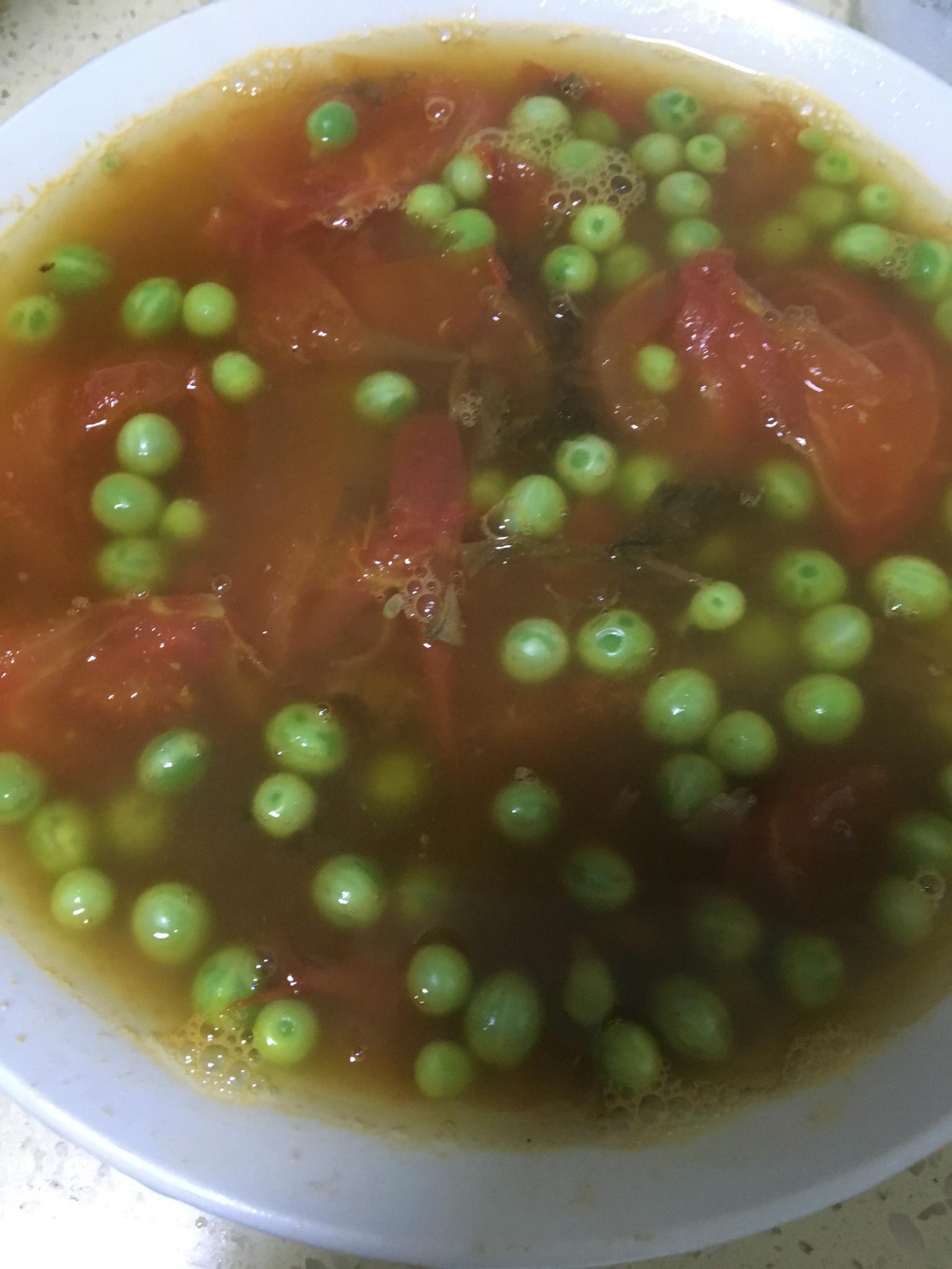 西红柿小豌豆汤（简易方便）