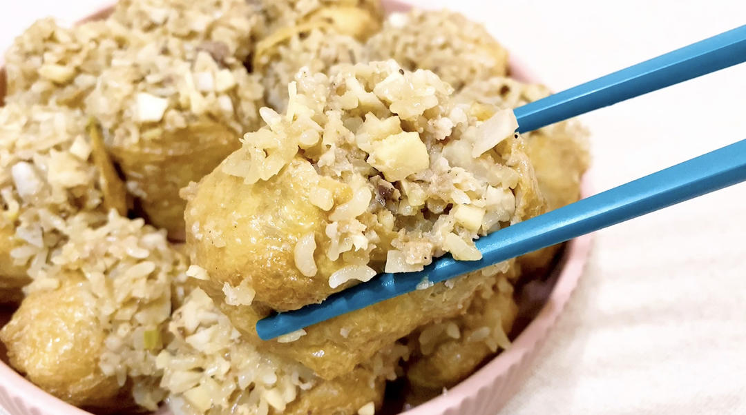 【糯米酿豆腐】有肉有素的美味圆子，可当主食可当配菜~