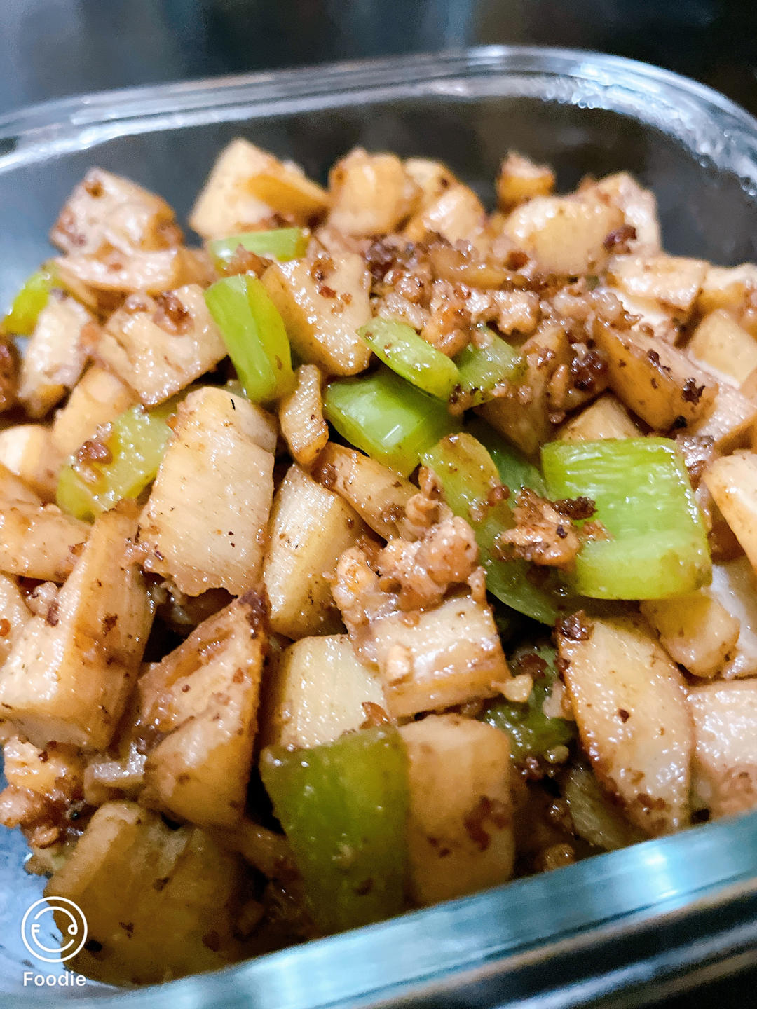 肉末炒藕丁