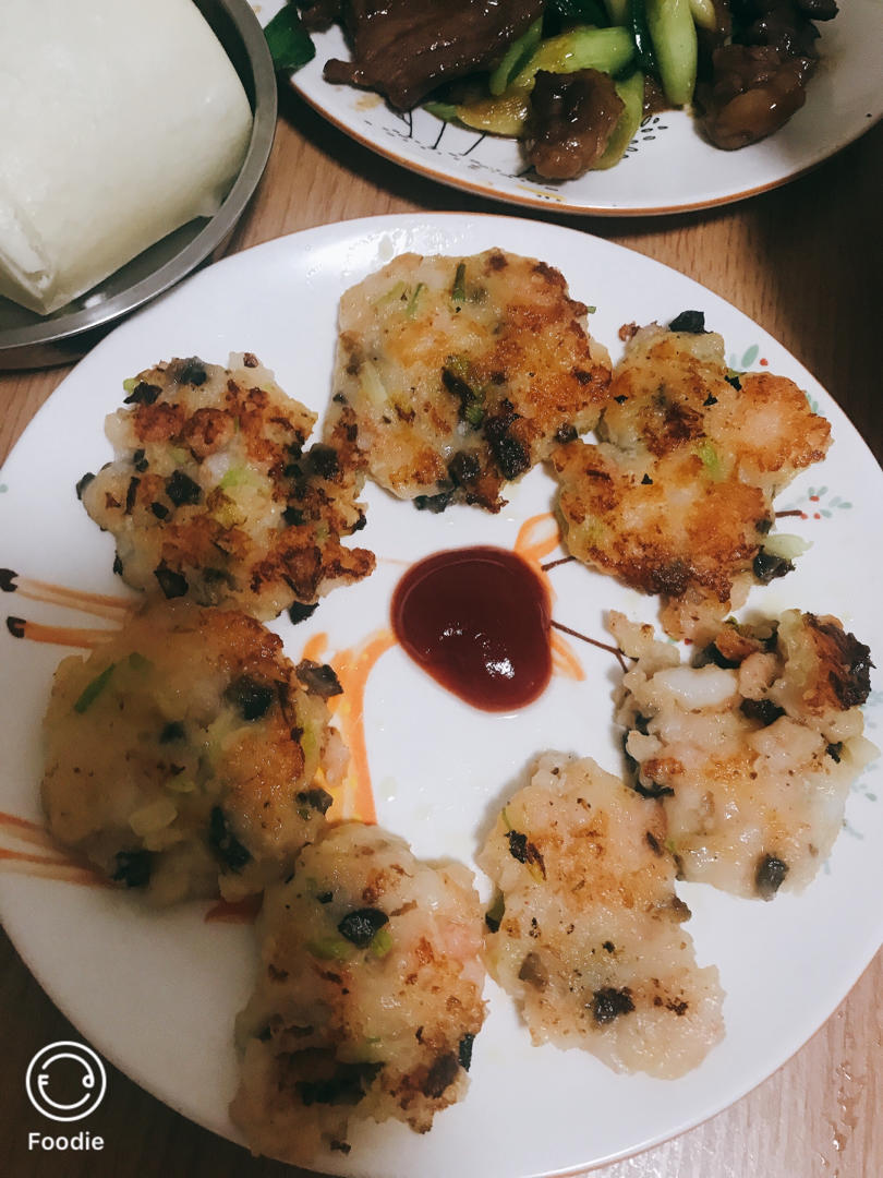 自制虾饼