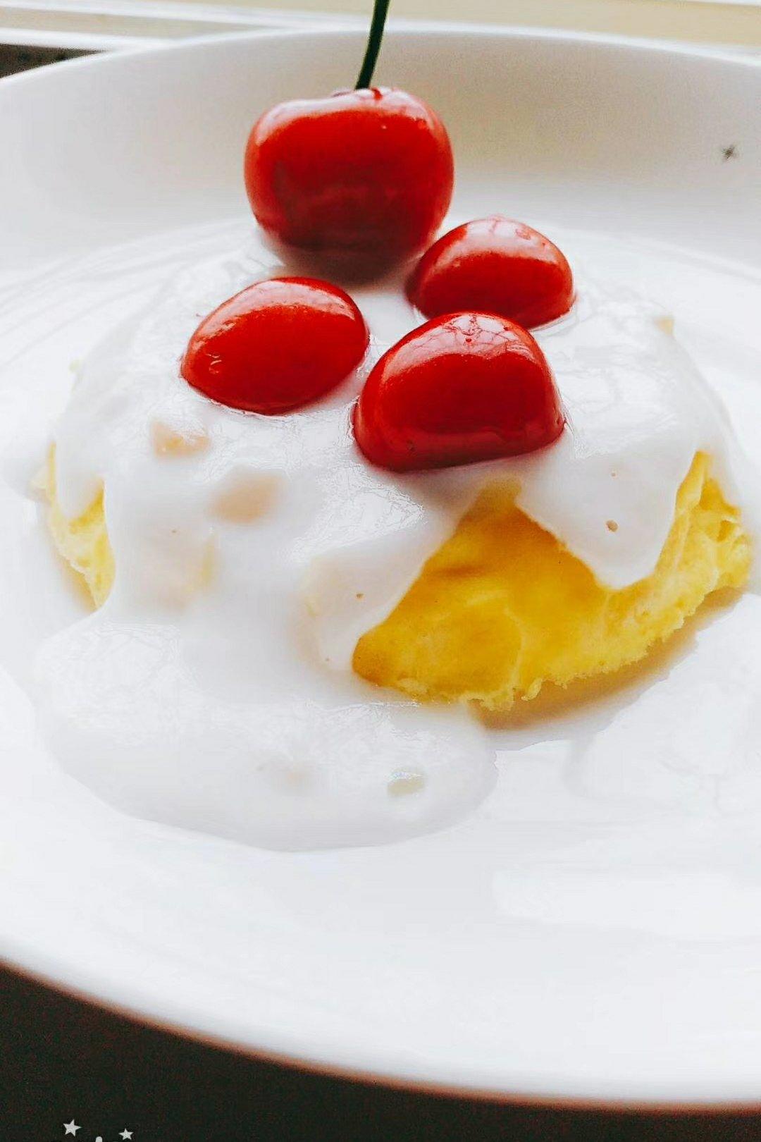 1分钟！微波炉酸奶蛋糕