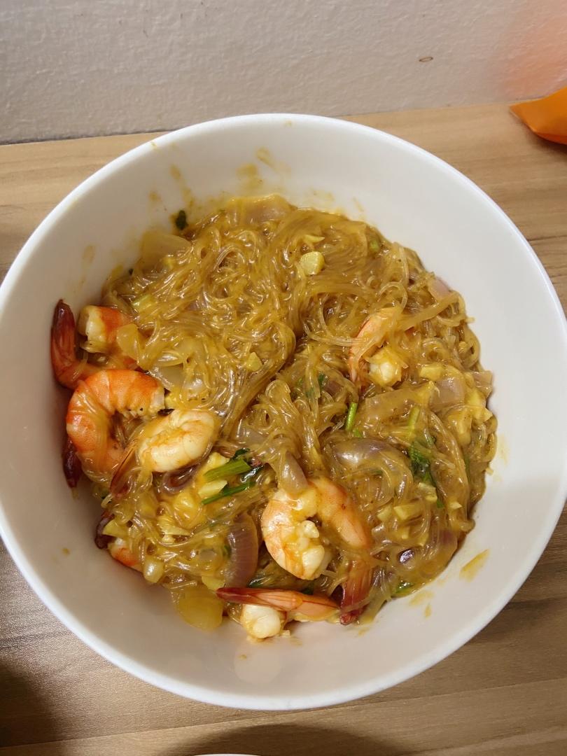 咖喱鲜虾粉丝煲