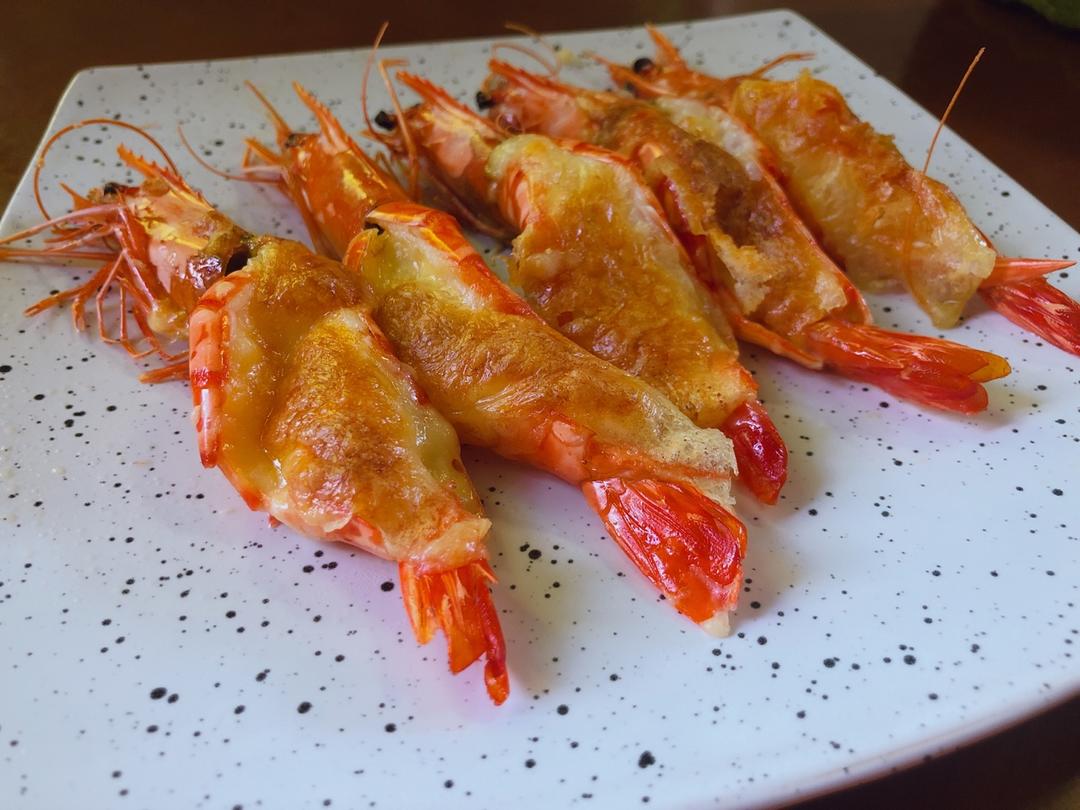 芝士烤虾（无蒜蓉版）