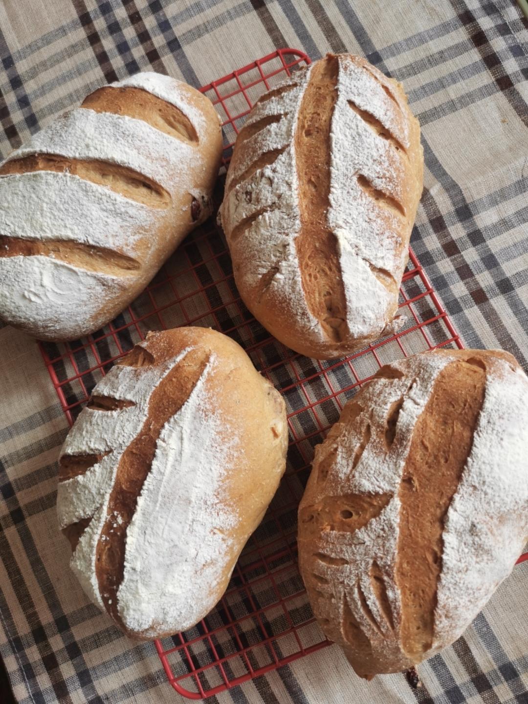 全麦蔓越莓软式欧包（免揉）