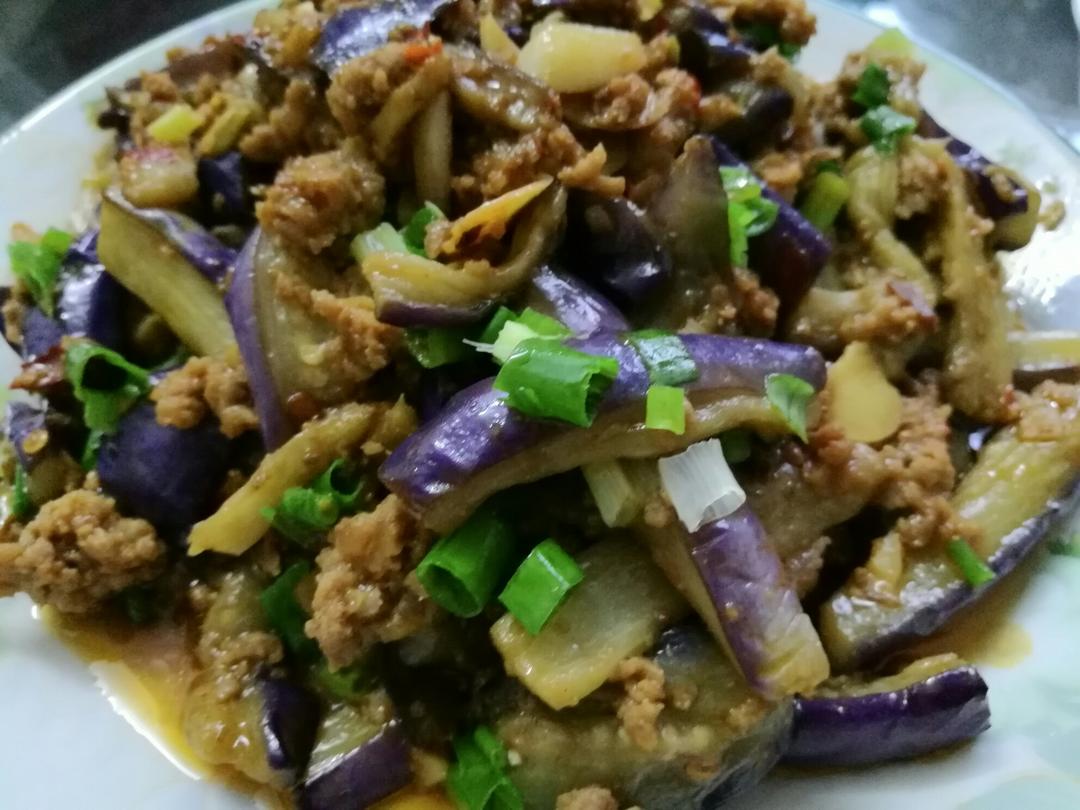 红烧肉沫茄子