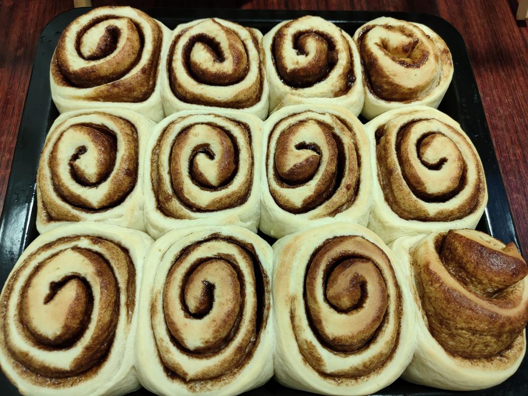 最正宗的美式肉桂卷（不用出膜）