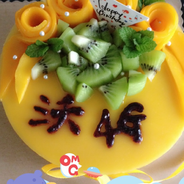 芒果冻奶酪慕斯蛋糕