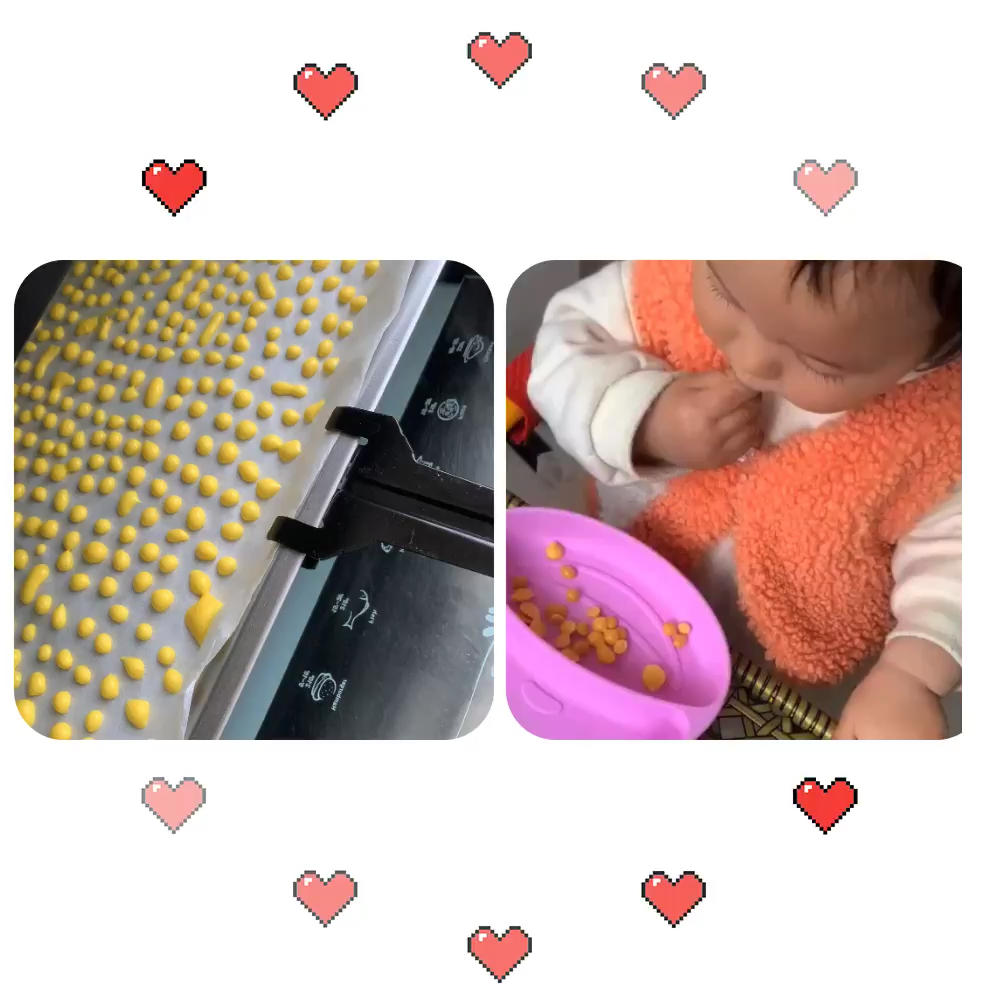 入口即化的无添加蛋黄溶豆