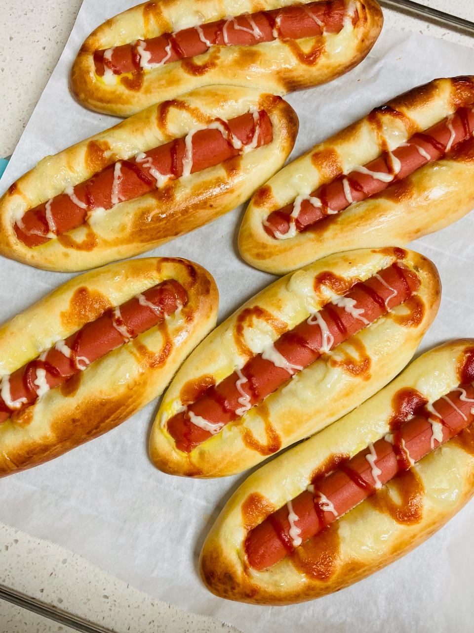 美味的香肠面包