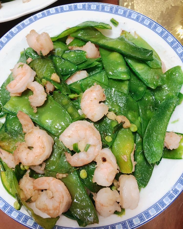荷兰豆炒虾仁