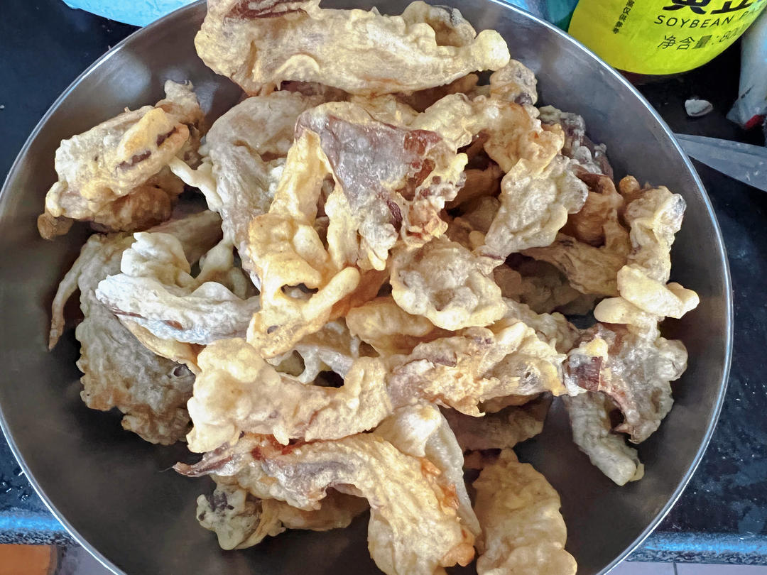 软炸蘑菇（平菇）