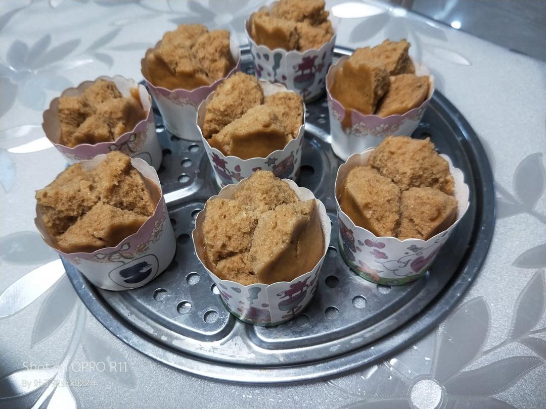 快手不需要发面的红糖开花小馒头