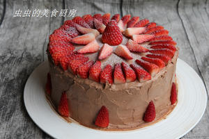 浓郁的草莓巧克力蛋糕的做法 步骤12