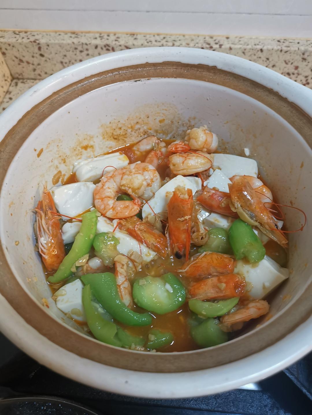 丝瓜虾仁豆腐汤