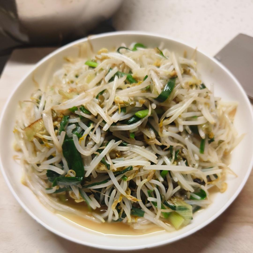 韭菜炒豆芽