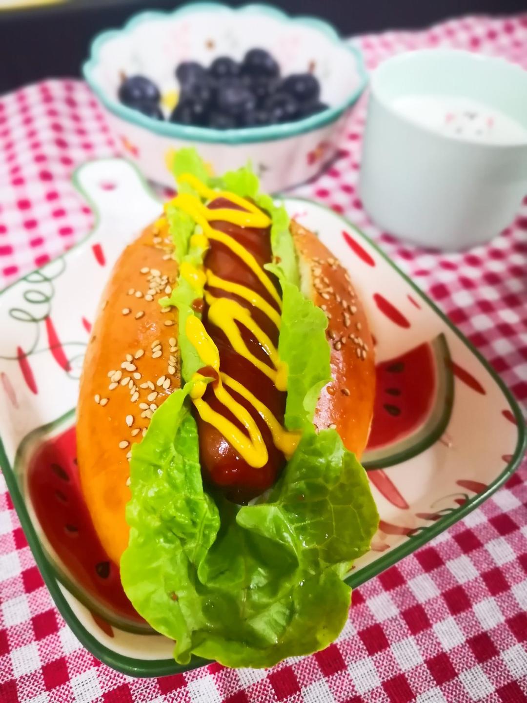 香肠热狗面包轻松做（直接法） 附保存方法和组装推荐