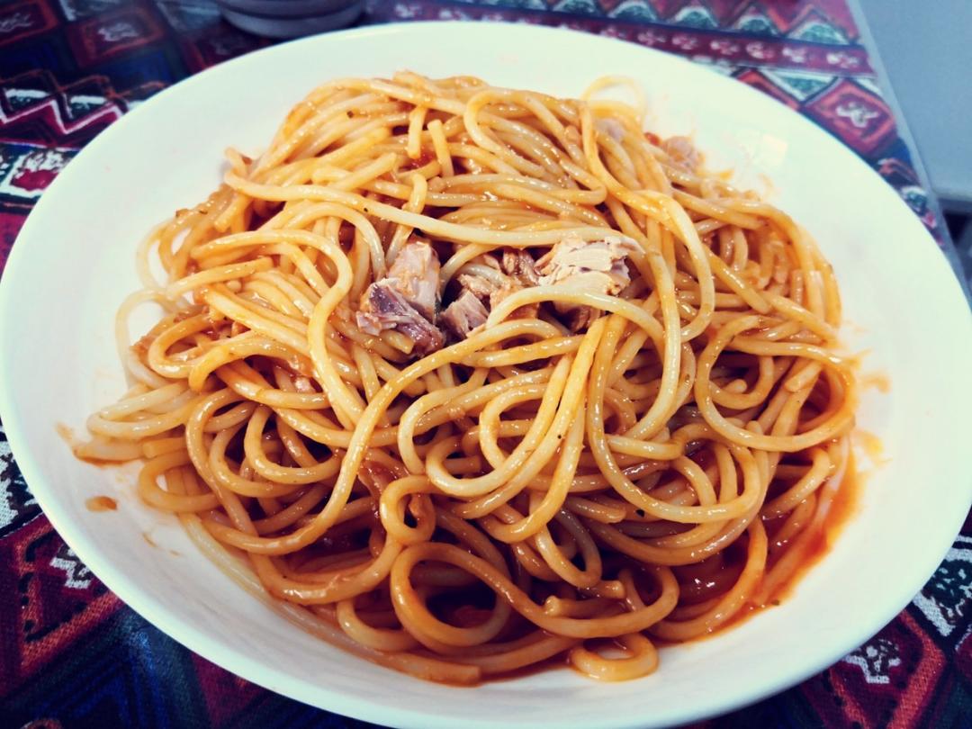 【低卡减肥增肌】西红柿虾仁意面 10分钟快手面