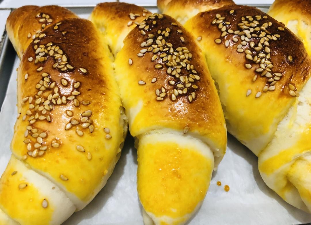 手揉小小牛角包🥐（牛奶面包配方）