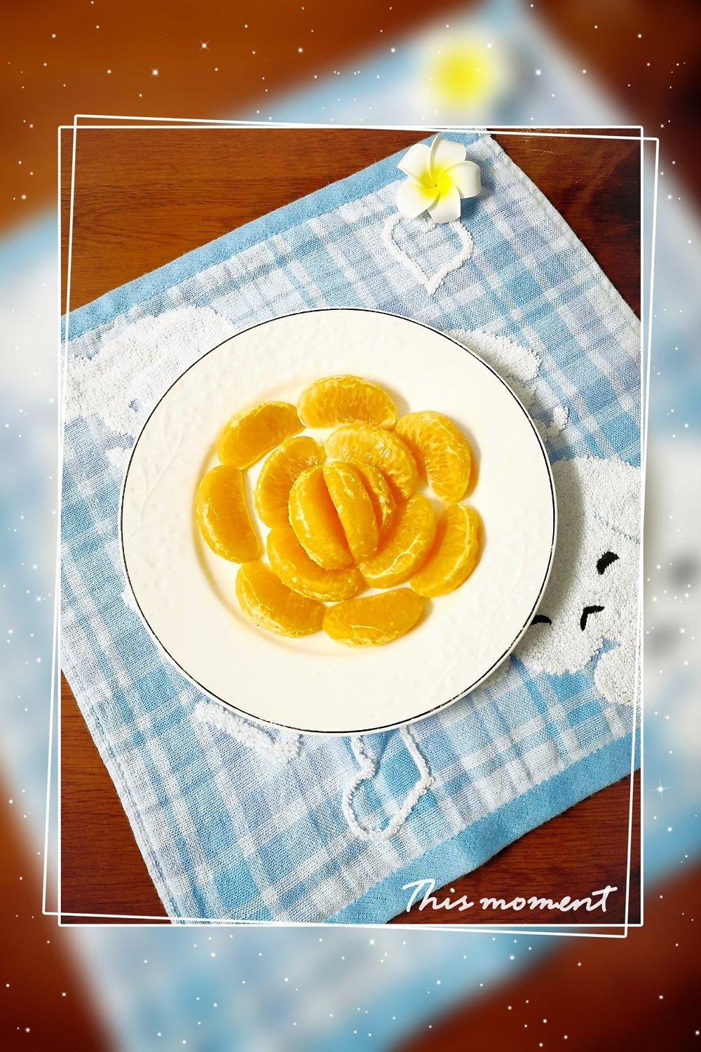 紫萱小厨做的橘子摆盘