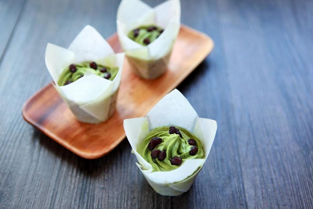 抹茶蜜豆杯子蛋糕的做法