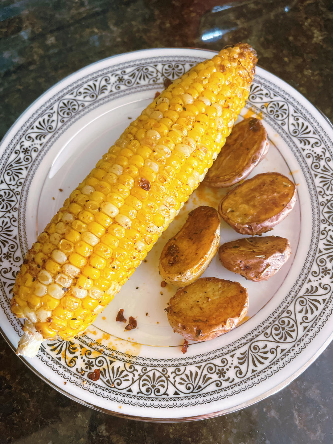 噶陀慈诚拉姆做的烤玉米空气炸锅版