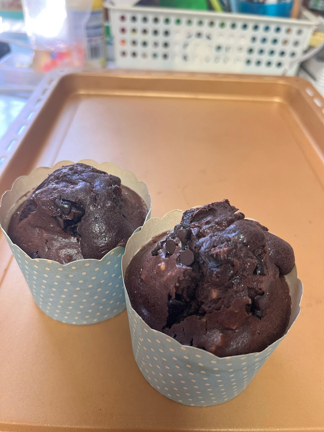 在家做巧克力蘑菇头麦芬蛋糕🍫
