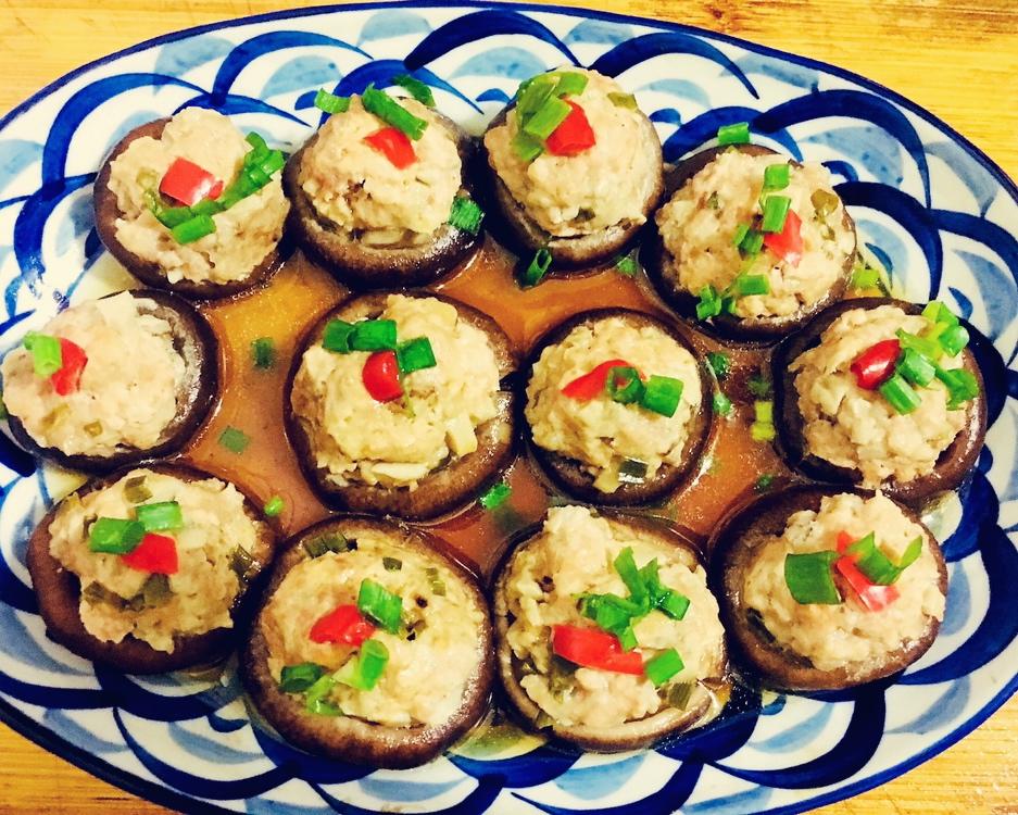 香菇酿肉（蒸版）的做法