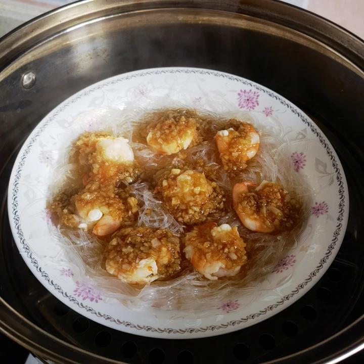 年夜菜之腰缠万贯~蒜蓉粉丝蒸虾尾