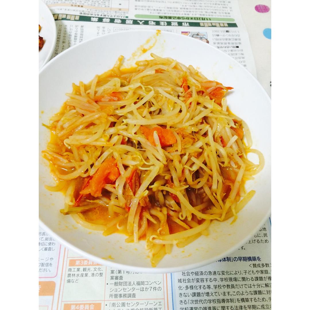 西红柿炒豆芽