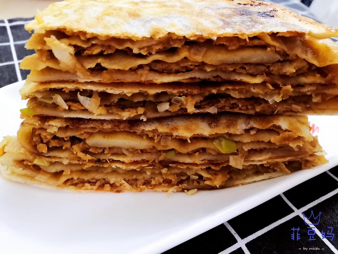 超好吃的老北京千层肉饼