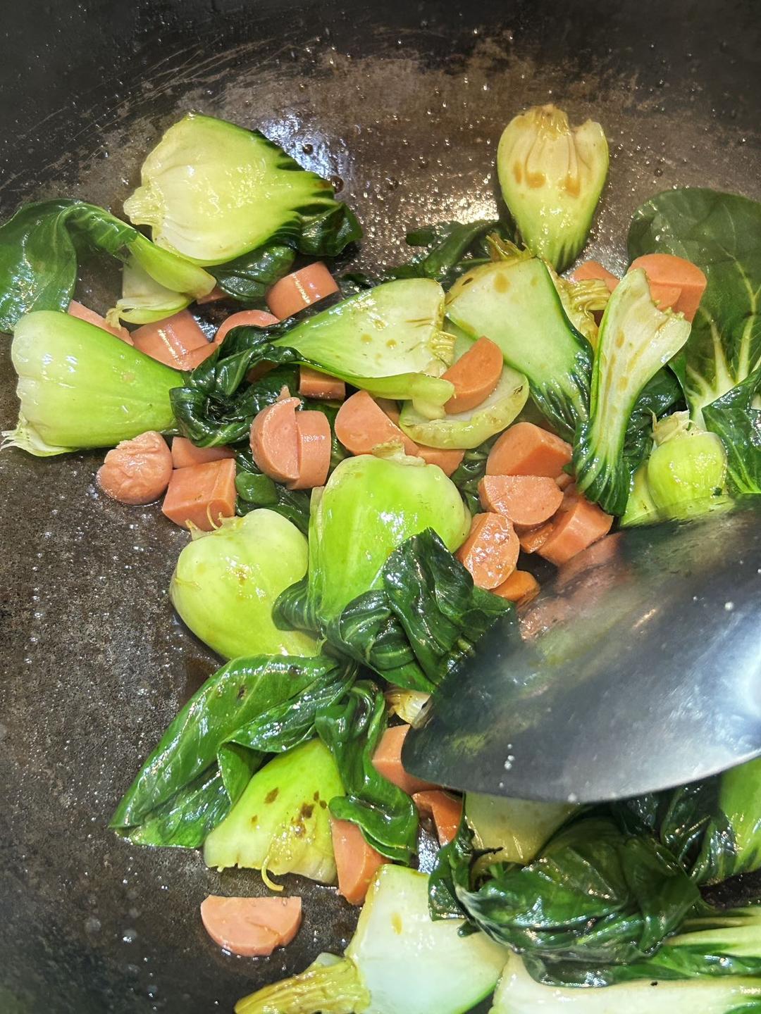 青菜炒火腿