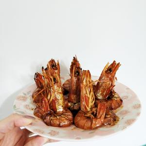 香煎阿根廷红虾(红烧)的做法 步骤8