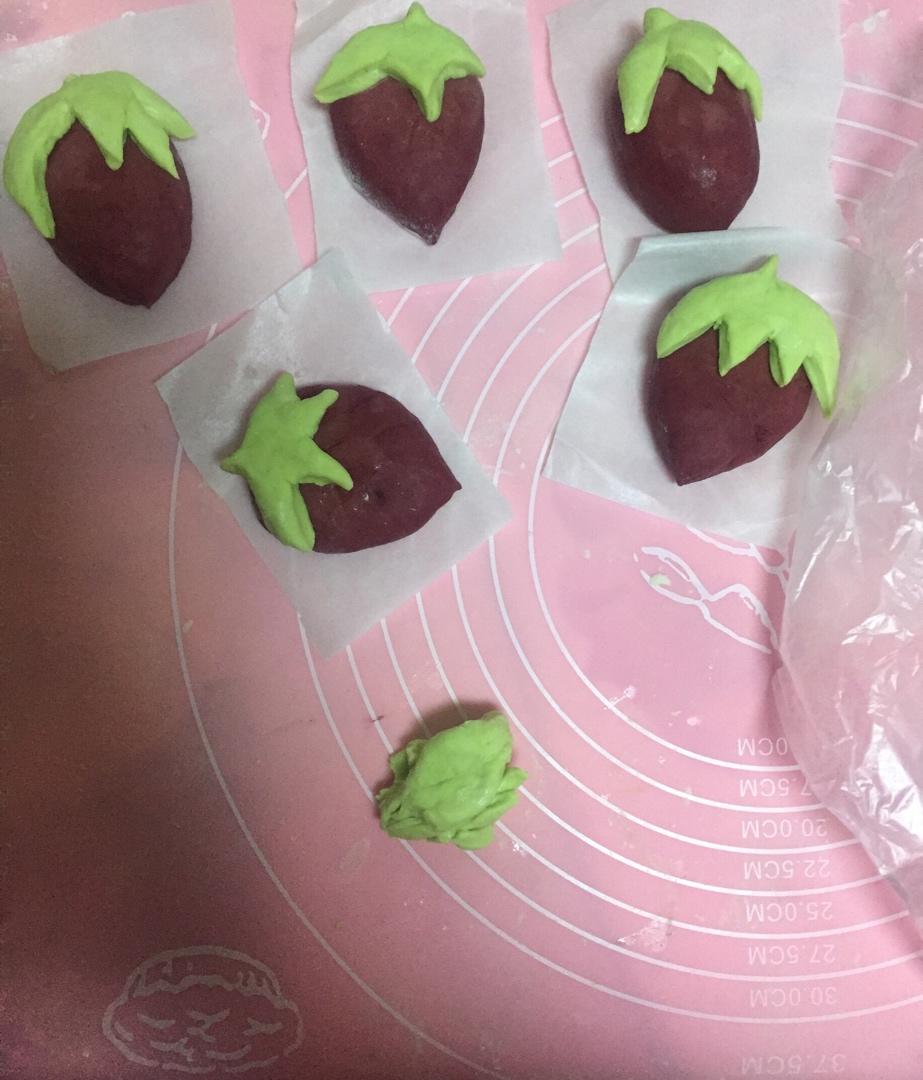 萌翻春天的【草莓馒头】（一次发酵法）