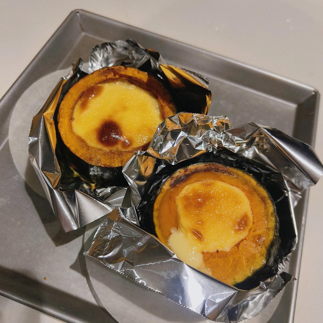 【新手友好】超简单超嫩滑的贝贝南瓜焦糖布丁（无喷枪/消耗奶油）