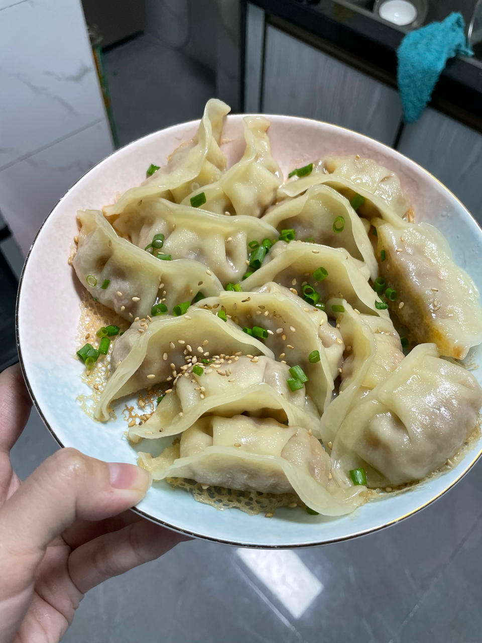 香煎水饺—快手早餐