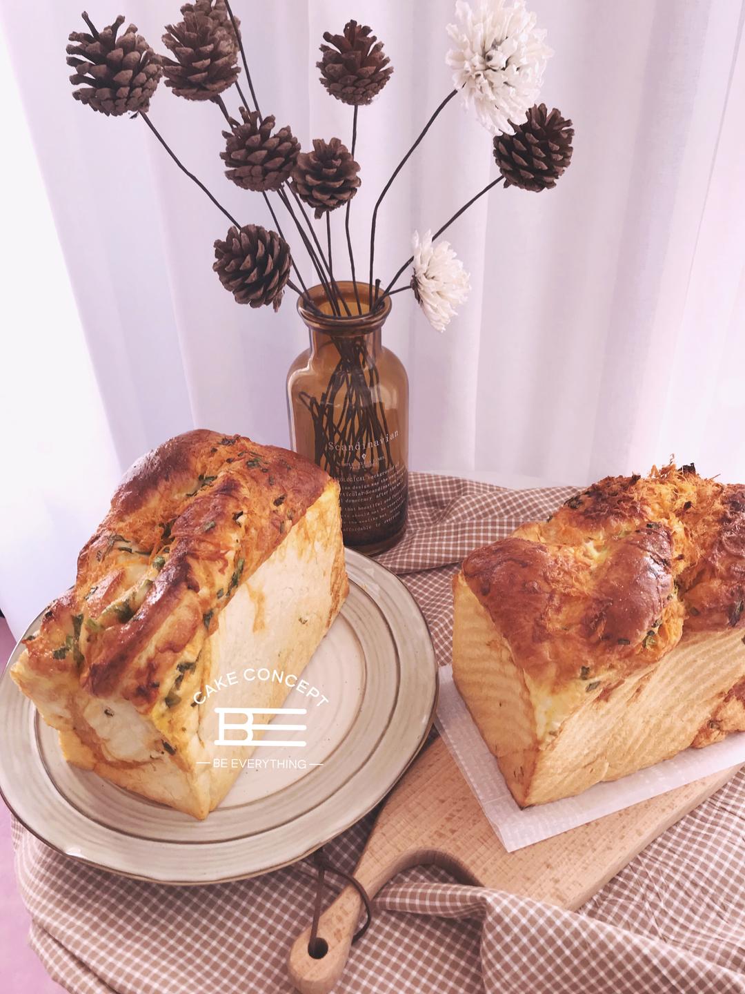 香葱肉松手撕吐司