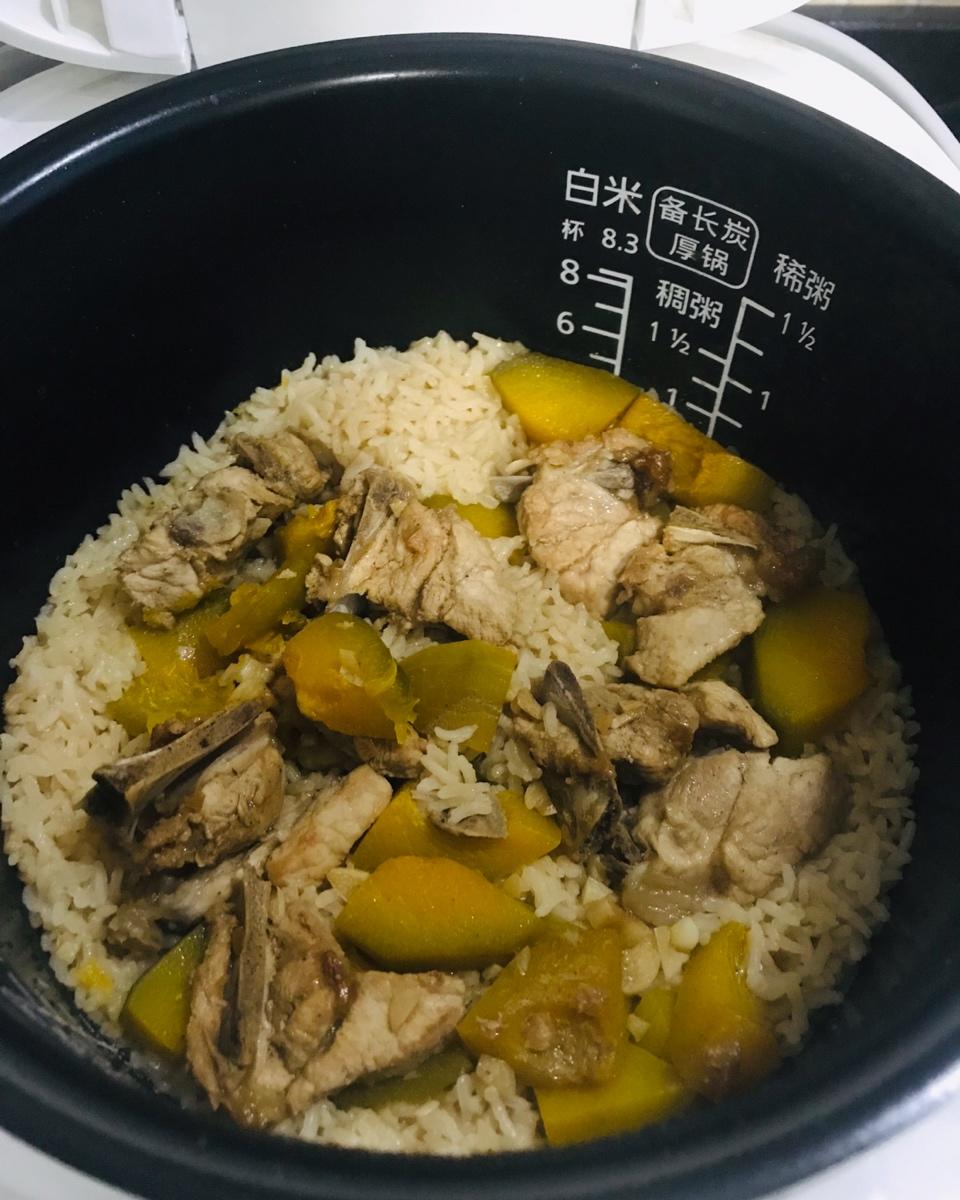 南瓜排骨饭（电饭锅版）