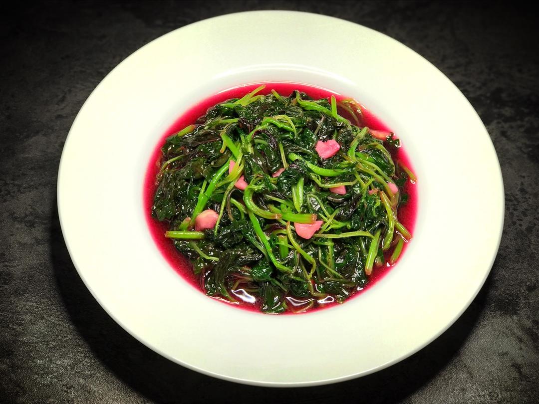 鹏妈在奔跑做的蒜蓉苋菜