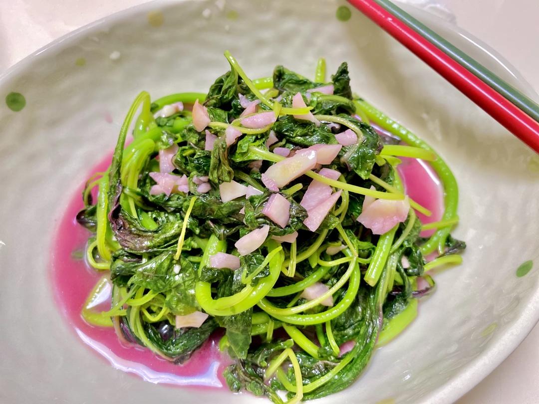 清炒红苋菜（简单菜也有窍门，一看就明白）