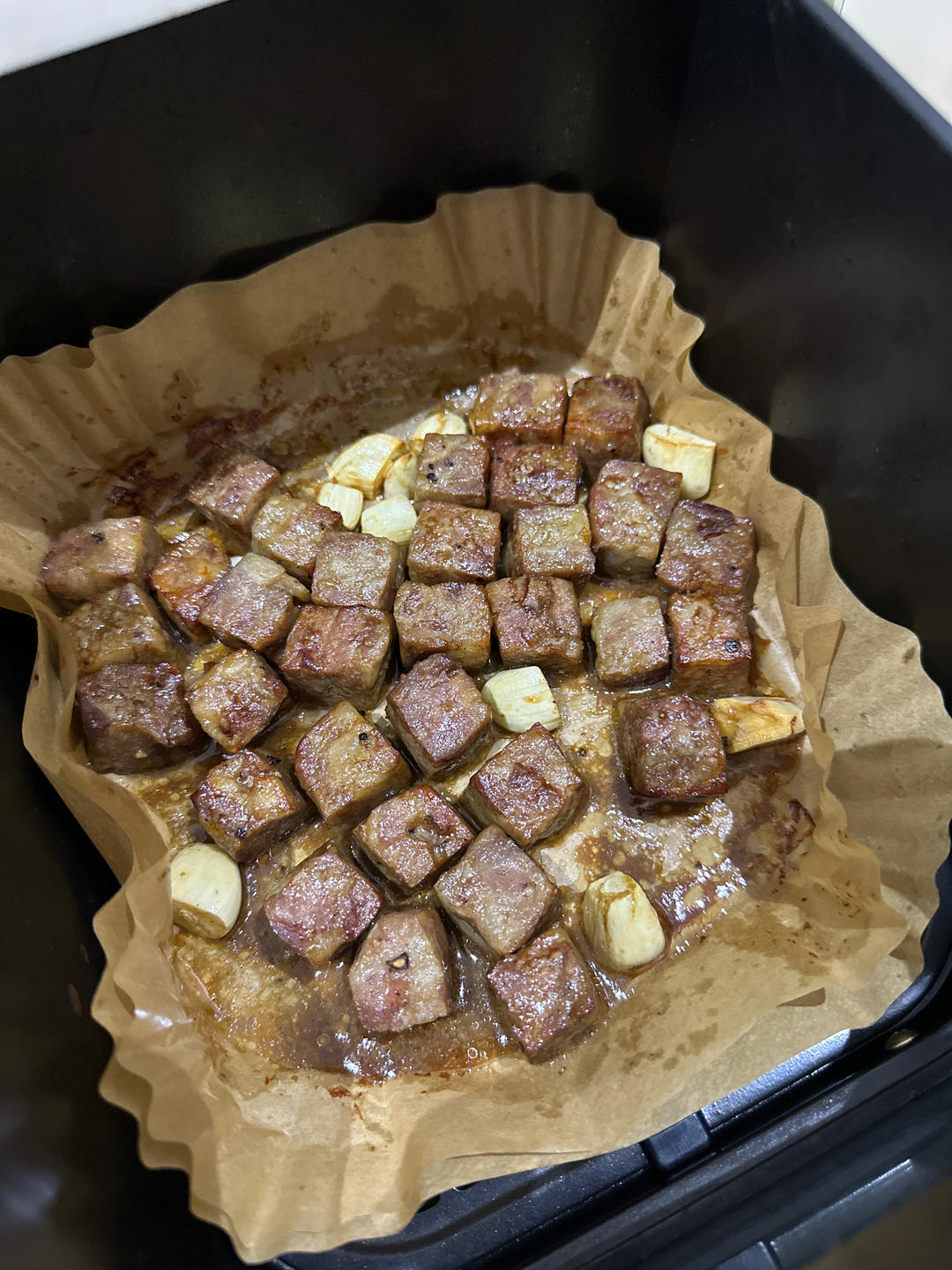 蒜香牛肉粒 空气炸锅版