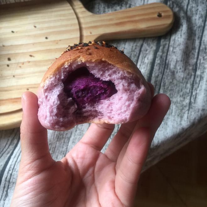 一次发酵 紫薯燕麦 粗粮低脂 减肥小餐包的做法