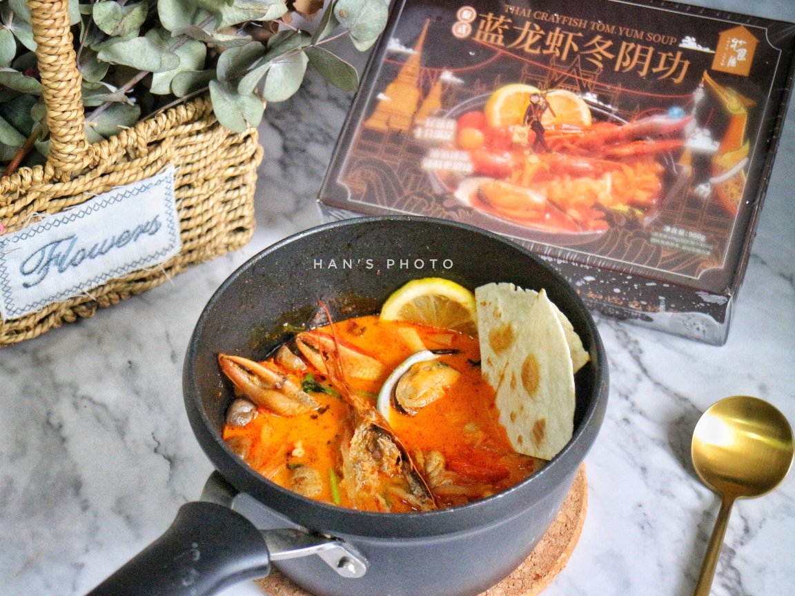 10分钟速食♨️泰式蓝龙虾冬阴功海鲜汤