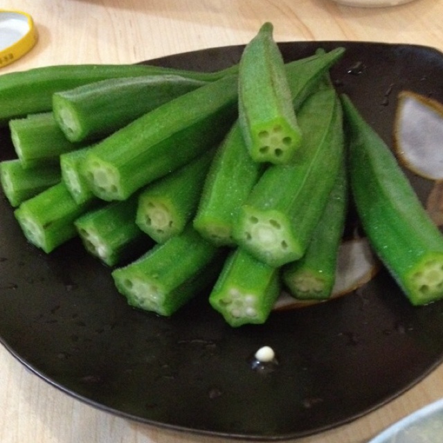 白灼秋葵