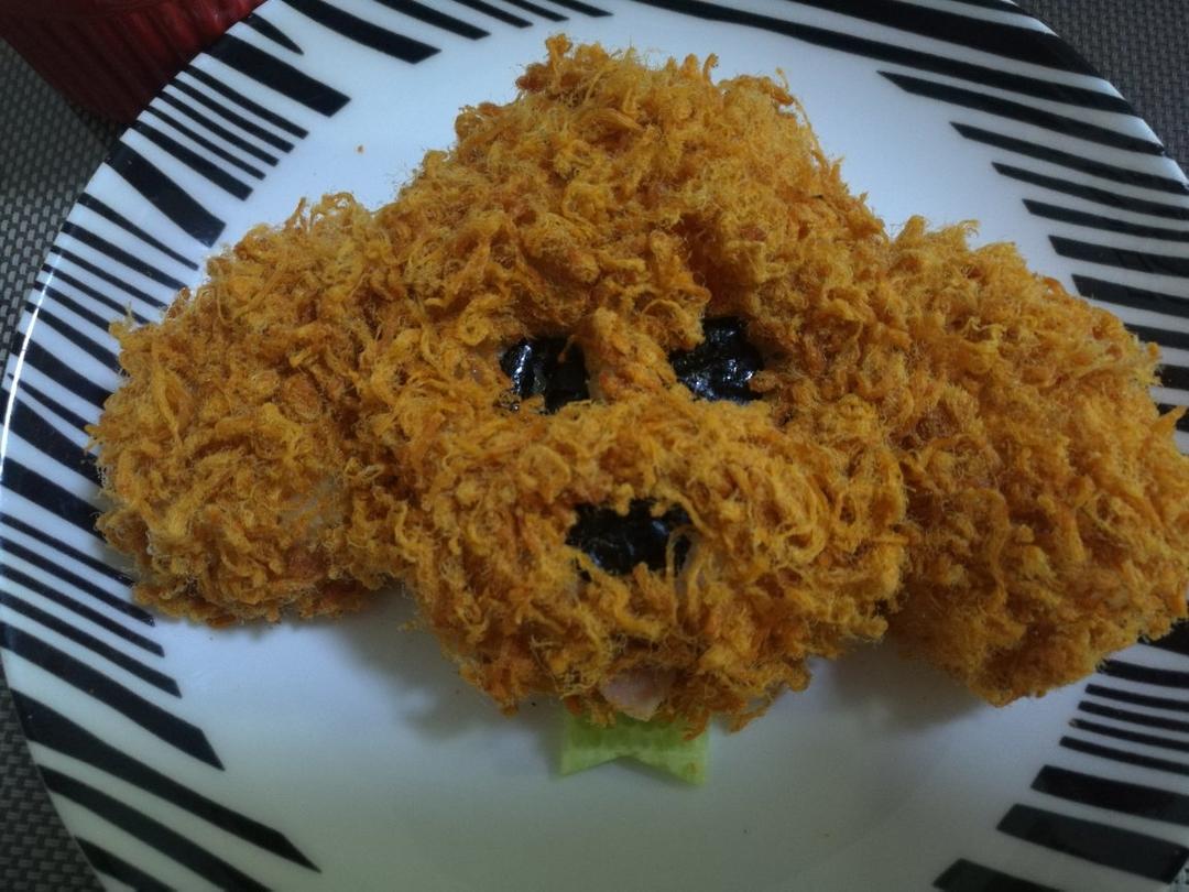 哄娃人气早餐【咸蛋黄肉松饭团】泰迪版-每天都是六一节