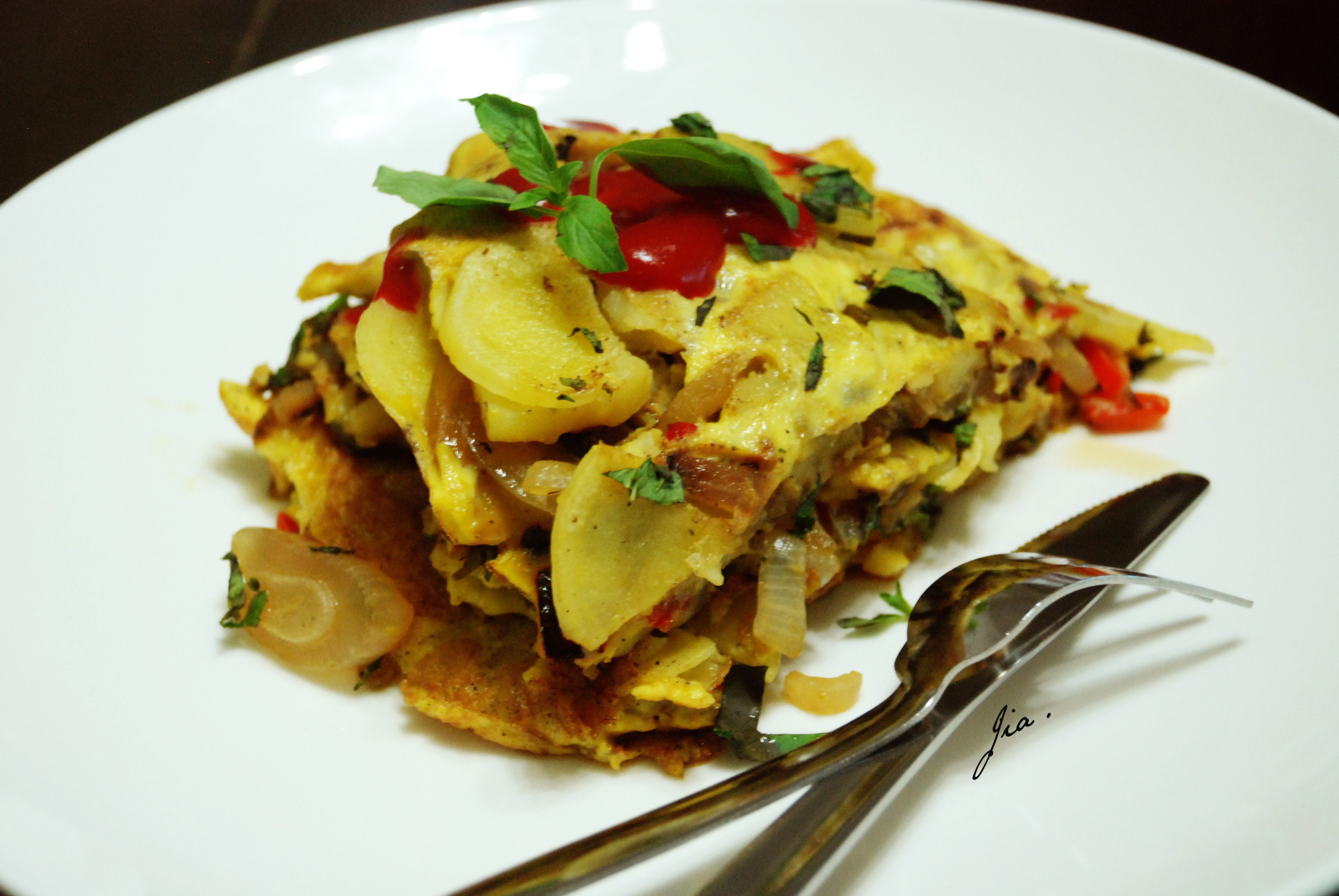 西班牙土豆煎蛋饼