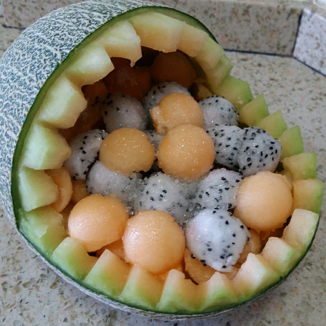 哈密瓜水果拼盘